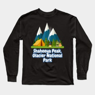 Shaheeya Peak, Glacier National Park Long Sleeve T-Shirt